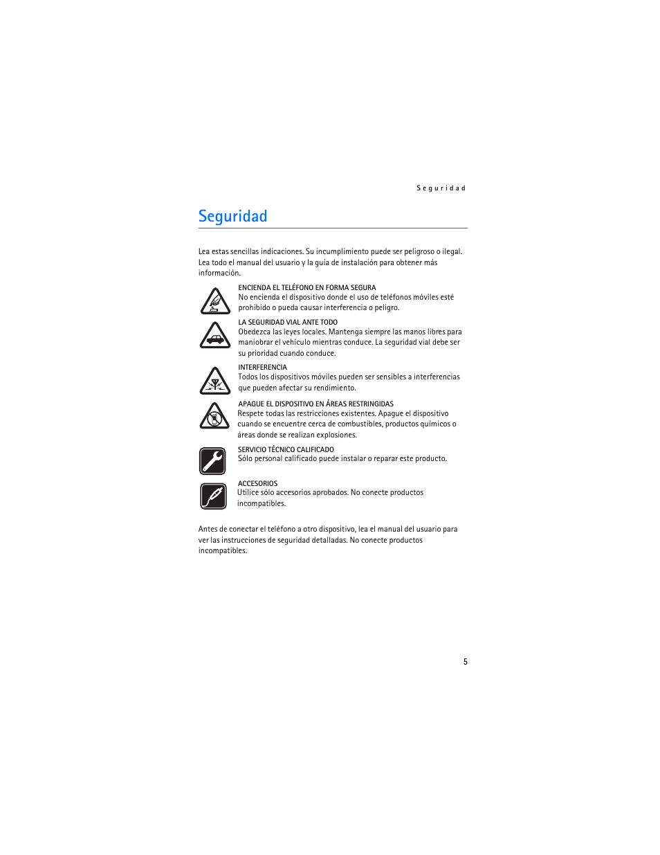 Seguridad | Nokia Display Car Kit CK-600 User Manual | Page 53 / 206