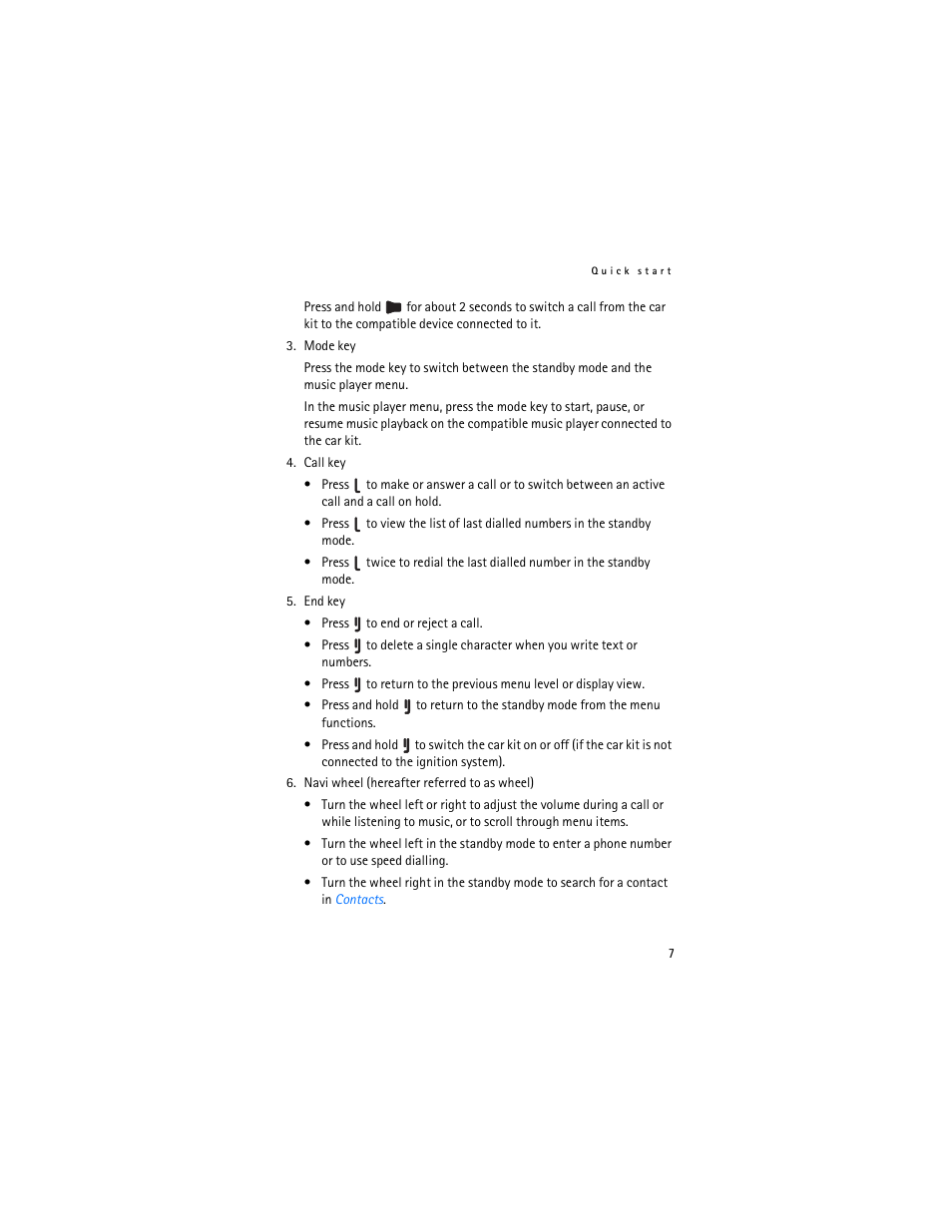 Nokia Display Car Kit CK-600 User Manual | Page 7 / 206