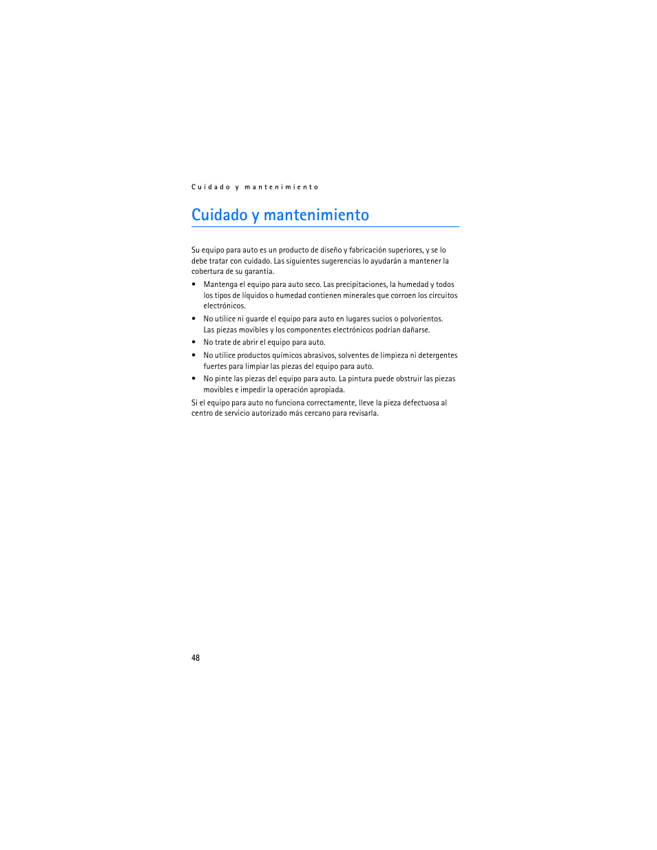 Cuidado y mantenimientopflege und wartung, Cuidado y mantenimiento | Nokia Display Car Kit CK-600 User Manual | Page 96 / 206