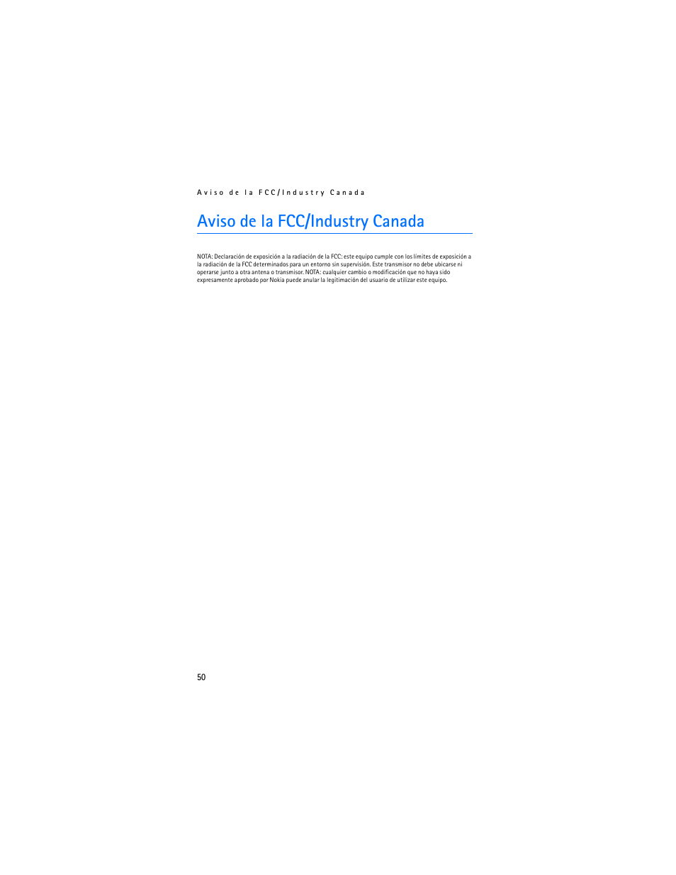 Aviso de la fcc/industry canada | Nokia Display Car Kit CK-600 User Manual | Page 98 / 206