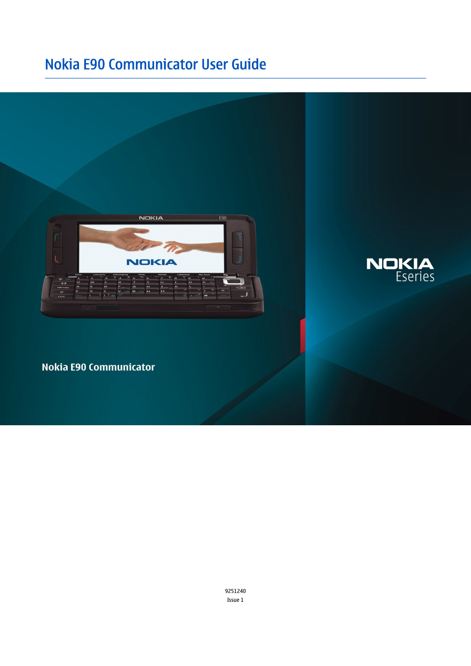 Nokia E90 Communicator User Manual | 125 pages