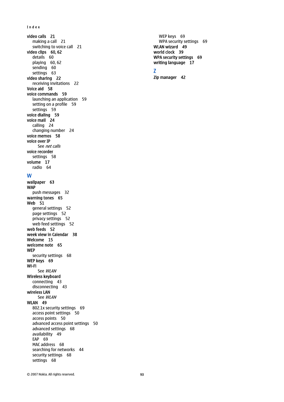 Nokia E90 Communicator User Manual | Page 125 / 125