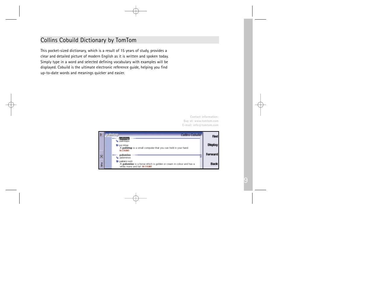 Collins cobuild dictionary by tomtom | Nokia 9290 User Manual | Page 11 / 16