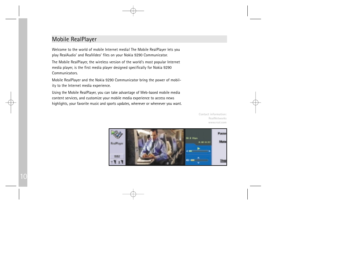 Mobile realplayer | Nokia 9290 User Manual | Page 12 / 16