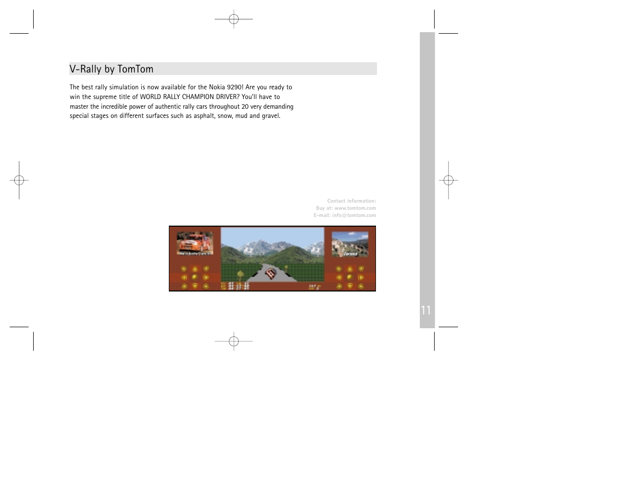 V-rally by tomtom | Nokia 9290 User Manual | Page 13 / 16