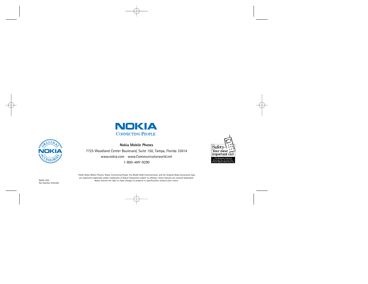 Nokia 9290 User Manual | Page 16 / 16