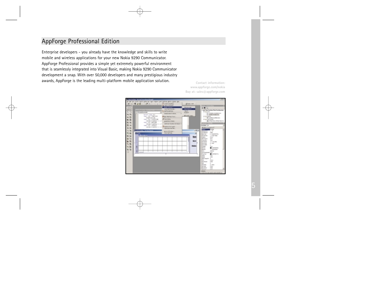 Appforge professional edition | Nokia 9290 User Manual | Page 7 / 16