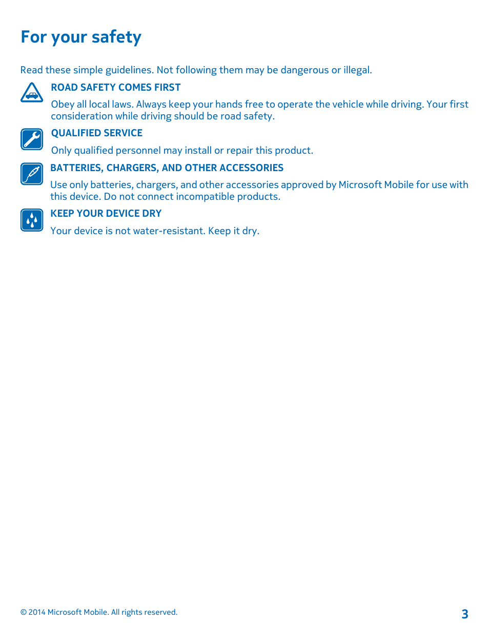 For your safety | Nokia DC-19 User Manual | Page 3 / 10