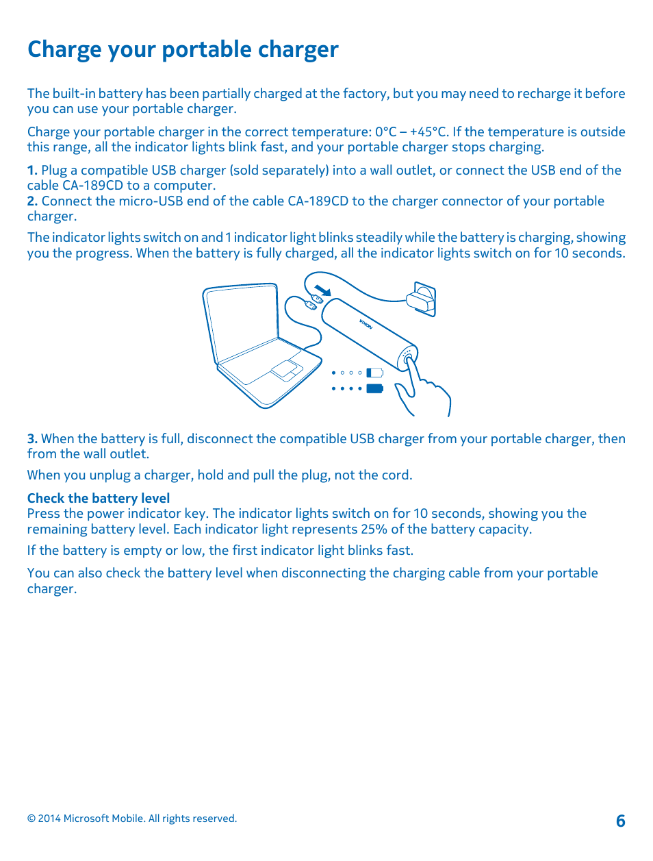 Charge your portable charger | Nokia DC-19 User Manual | Page 6 / 10