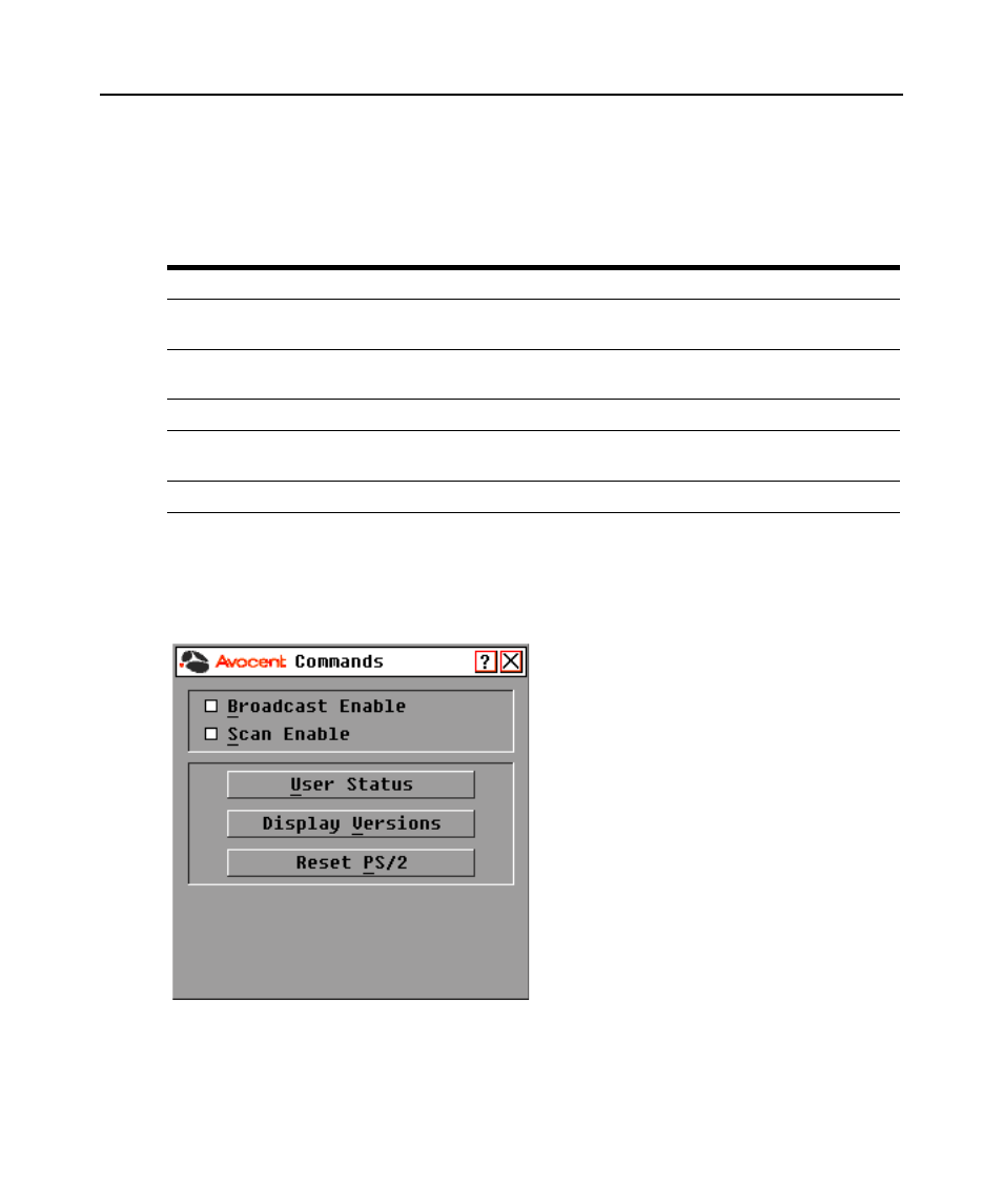 Managing server tasks using the oscar interface, Figure 3.15: commands dialog box | Avocent DSR1020 User Manual | Page 43 / 76