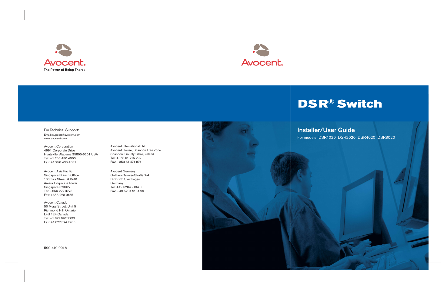 Switch, Installer/user guide | Avocent DSR1020 User Manual | Page 76 / 76
