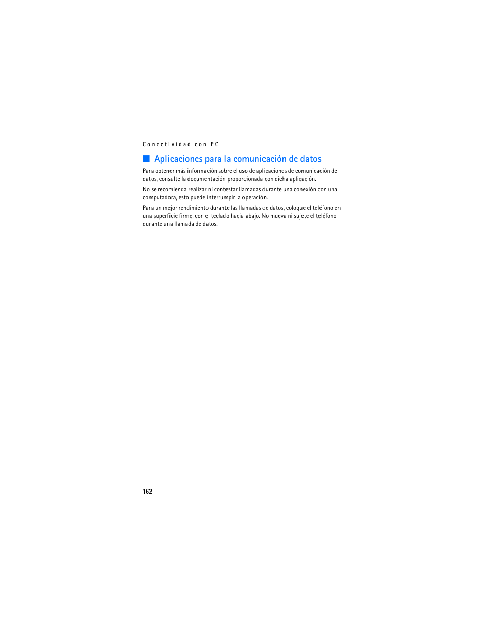 Aplicaciones para la comunicación de datos | Nokia 5300 XpressMusic User Manual | Page 163 / 177