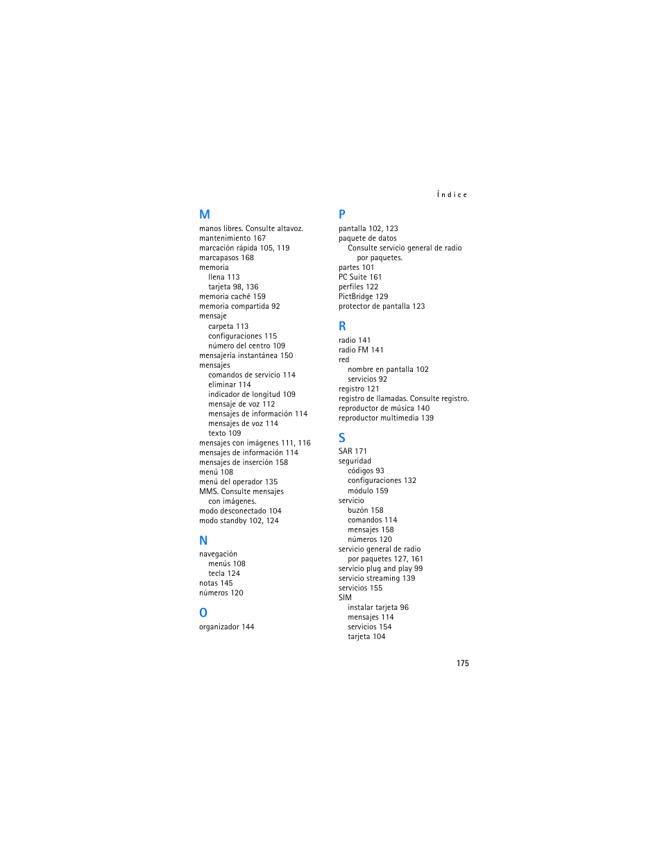 Nokia 5300 XpressMusic User Manual | Page 176 / 177