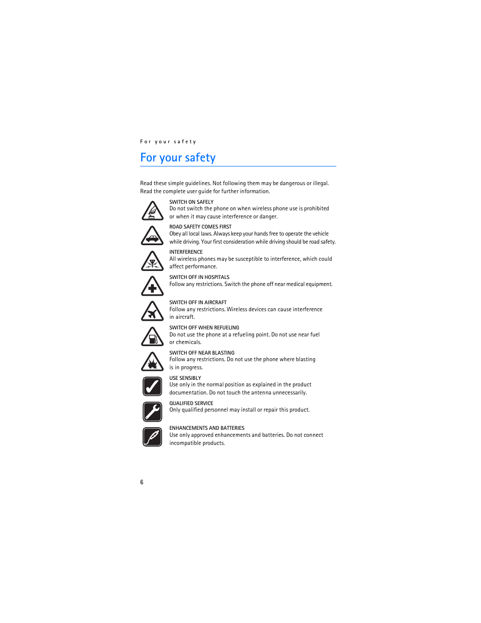 For your safety | Nokia 5300 XpressMusic User Manual | Page 7 / 177