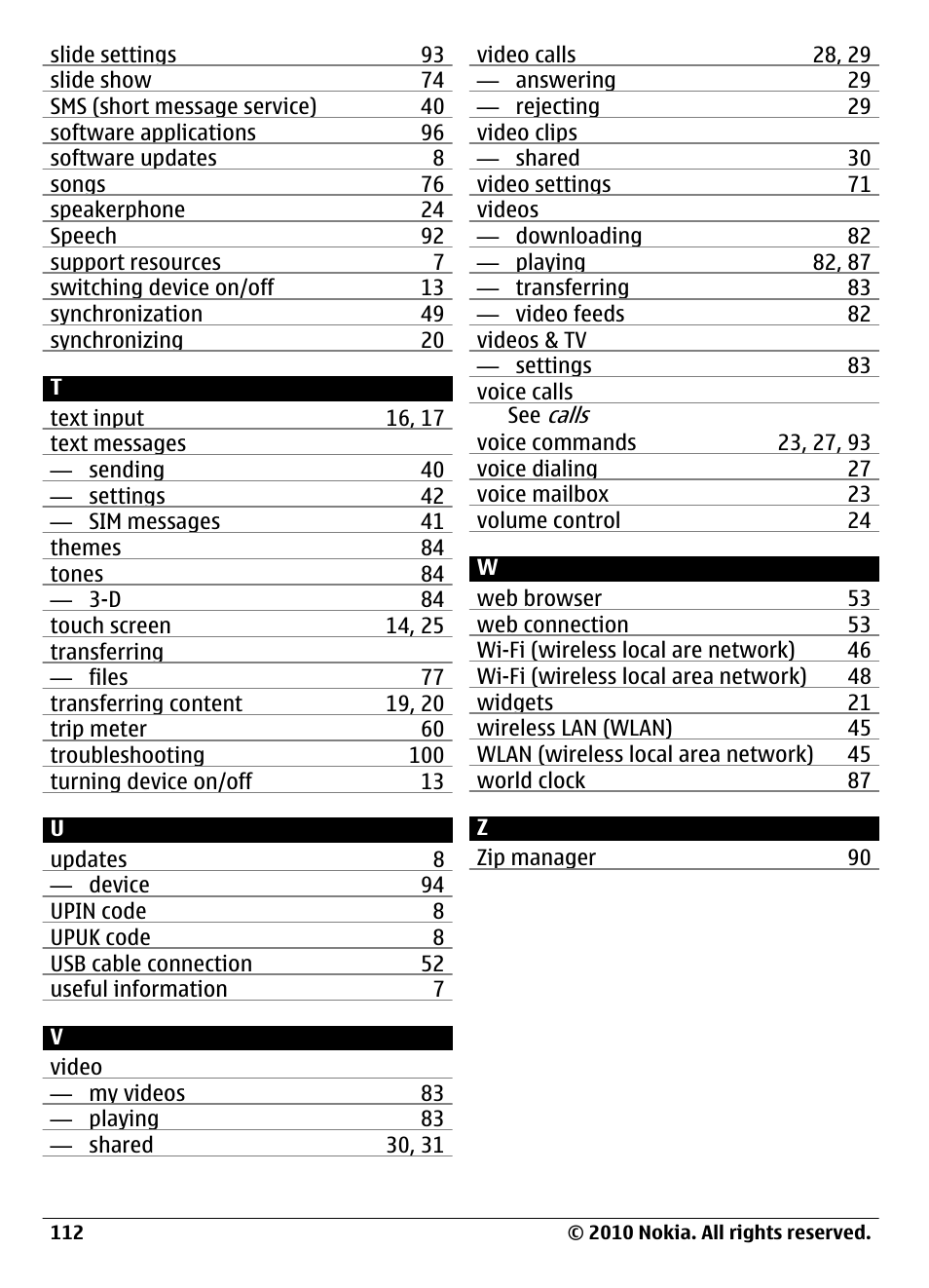 Nokia C6-00 User Manual | Page 112 / 112