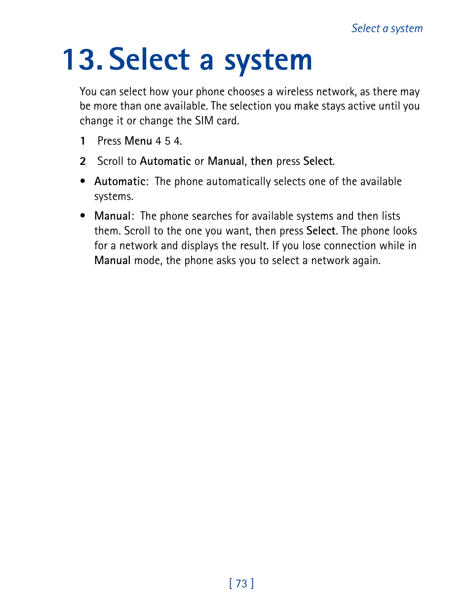 Select a system | Nokia 8890 User Manual | Page 82 / 141