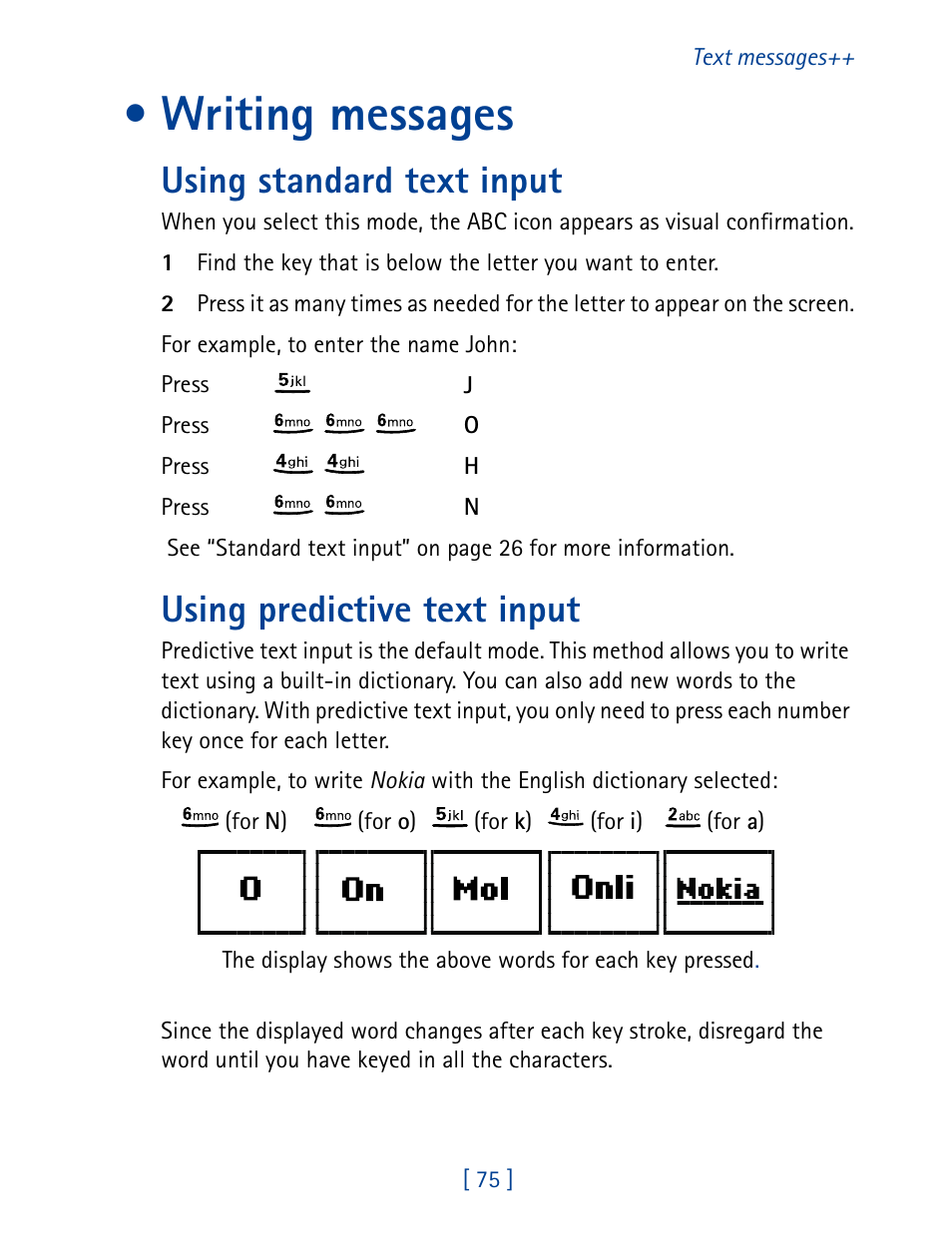 Writing messages, Using standard text input, Using predictive text input | Nokia 8890 User Manual | Page 84 / 141