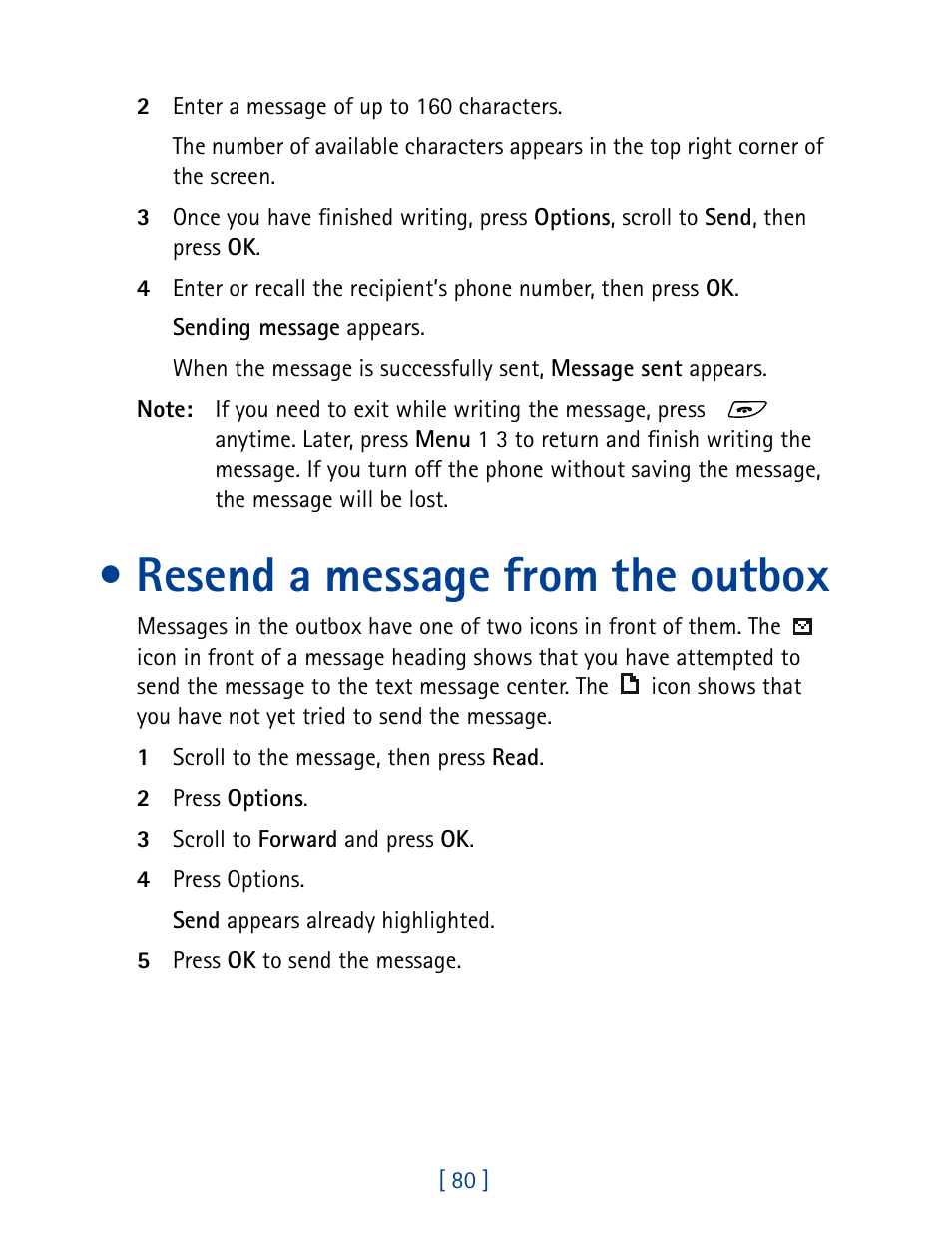 Resend a message from the outbox | Nokia 8890 User Manual | Page 89 / 141