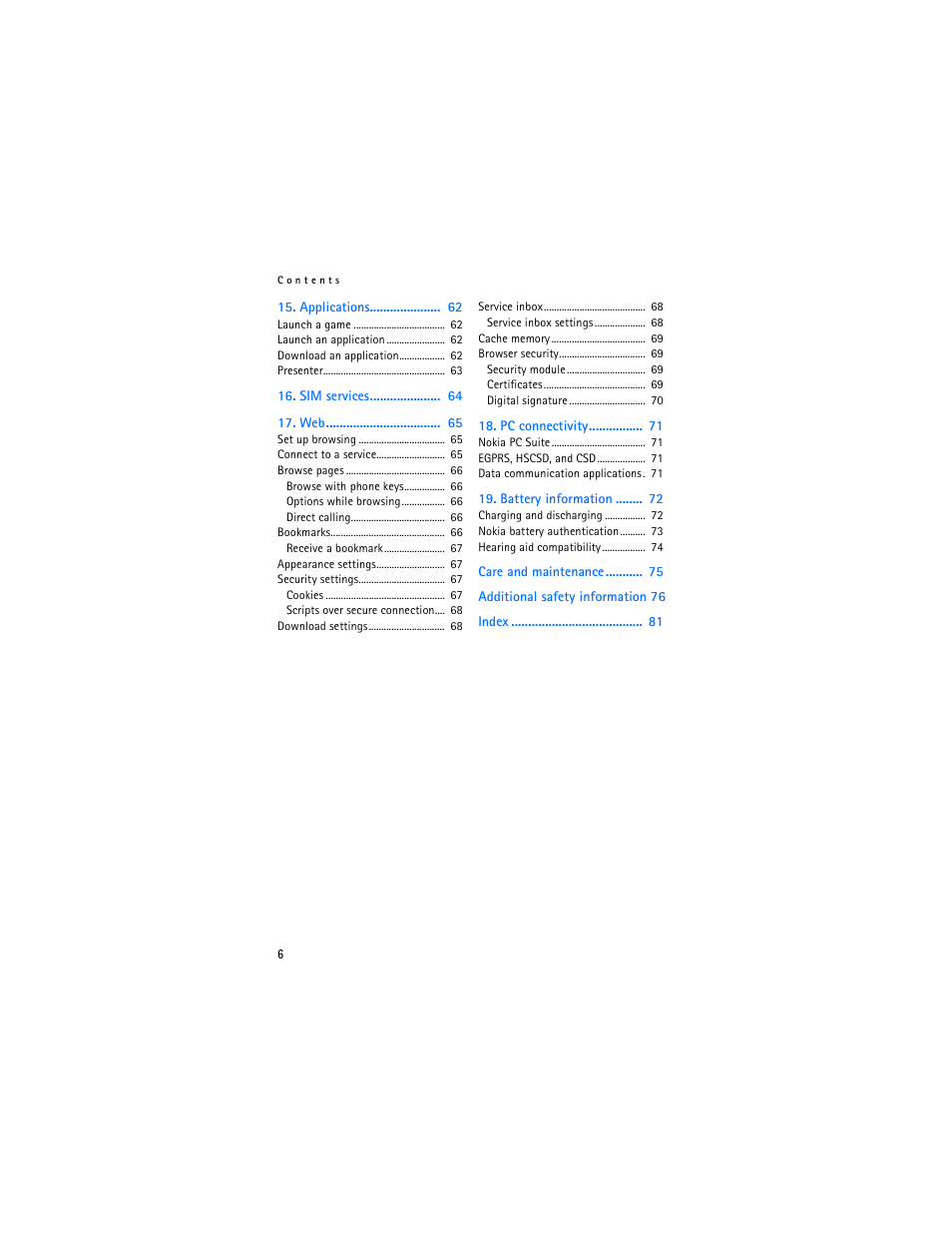 Nokia 6126 User Manual | Page 7 / 185