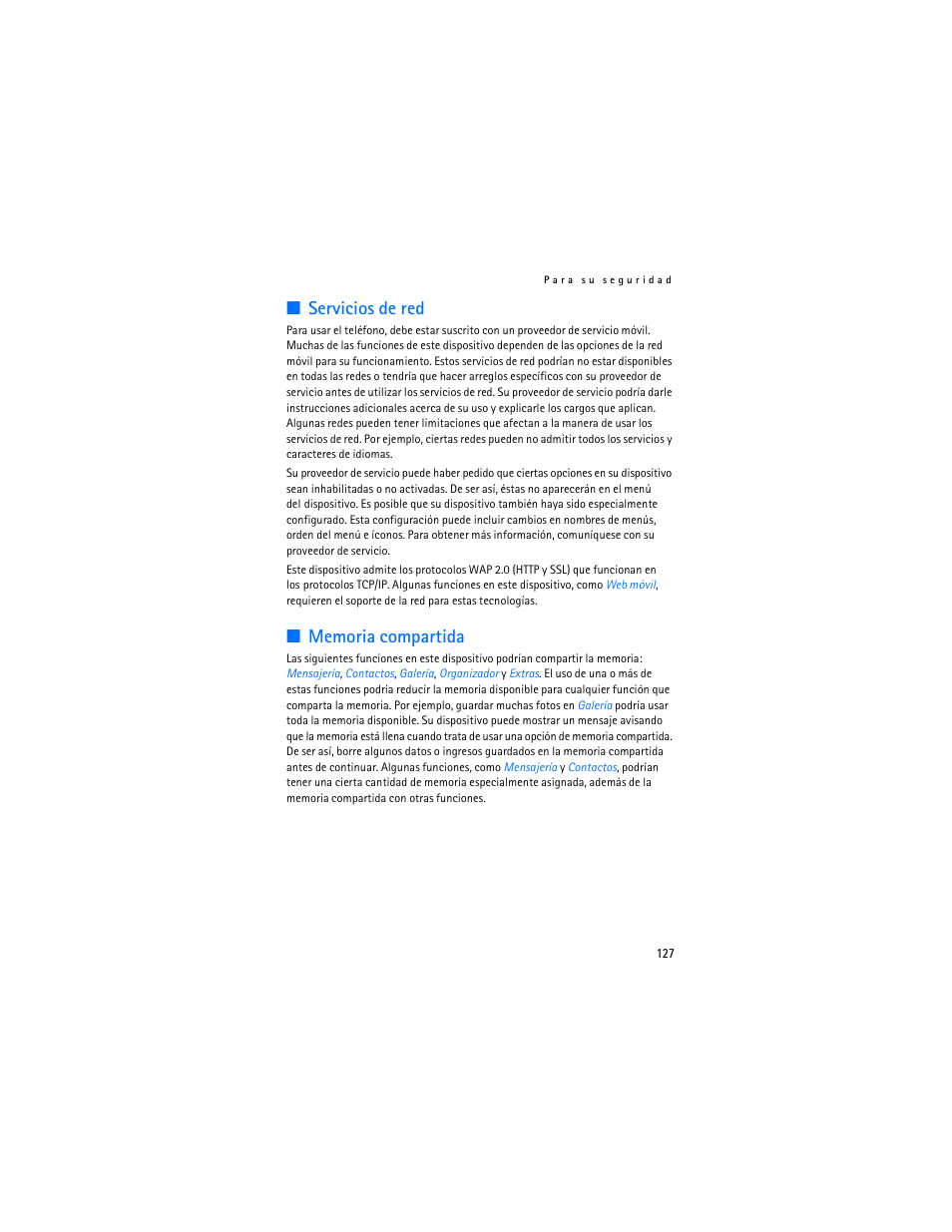 Servicios de red | Nokia 6265i User Manual | Page 128 / 257