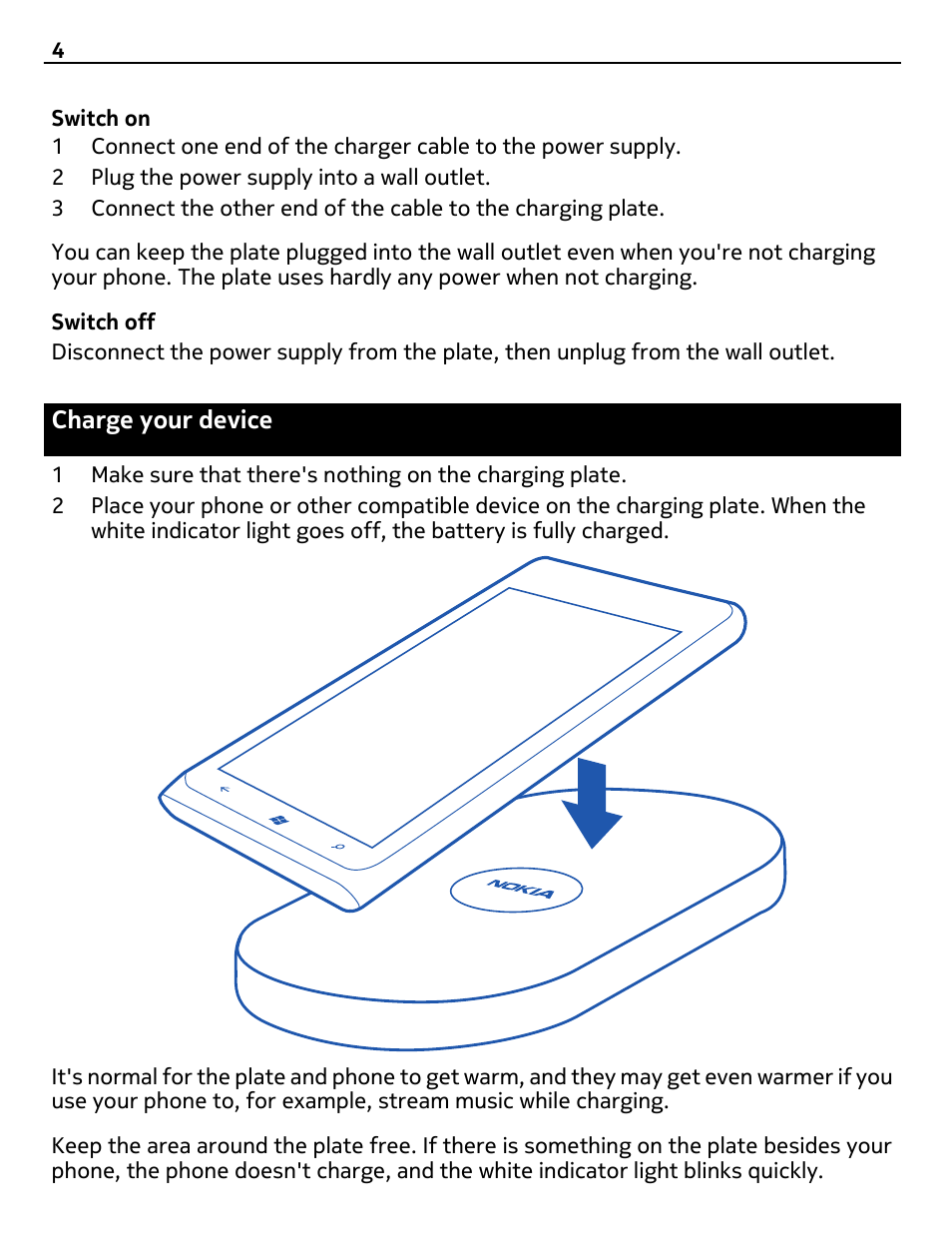 Charge your device | Nokia DT-900 User Manual | Page 4 / 7