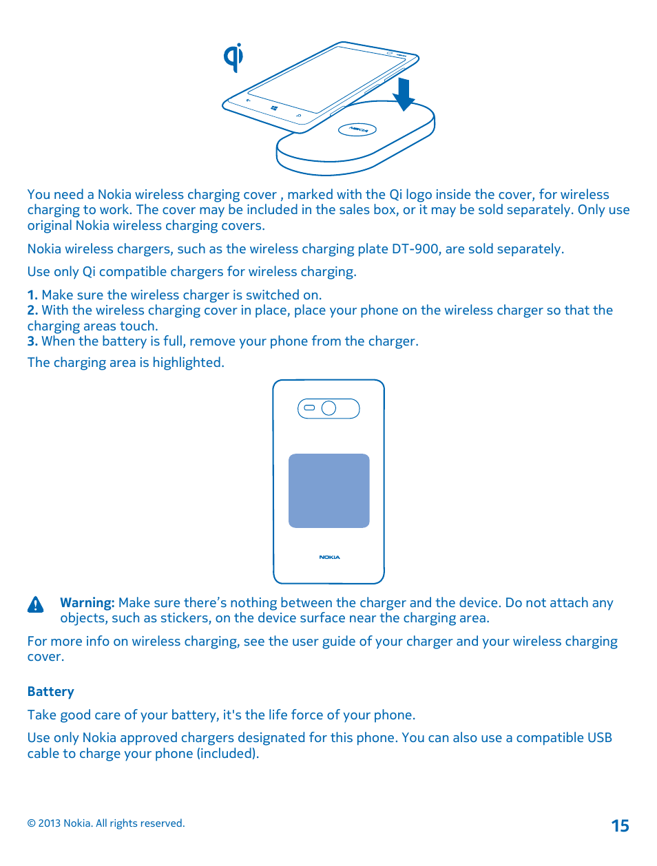 Battery | Nokia Lumia 820 User Manual | Page 15 / 121