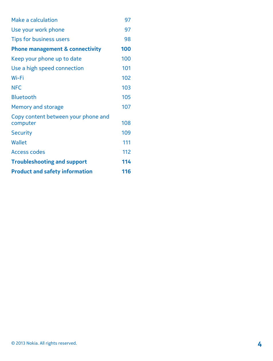 Nokia Lumia 820 User Manual | Page 4 / 121