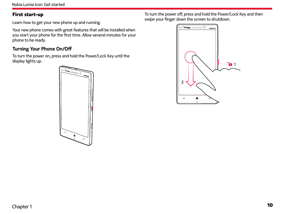 First start-up | Nokia Lumia Icon User Manual | Page 10 / 102