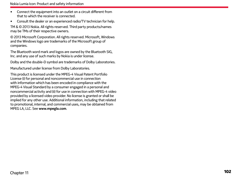 Nokia Lumia Icon User Manual | Page 102 / 102