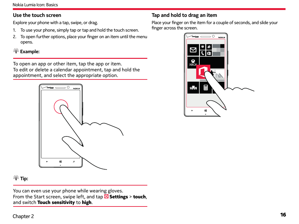 Nokia Lumia Icon User Manual | Page 16 / 102