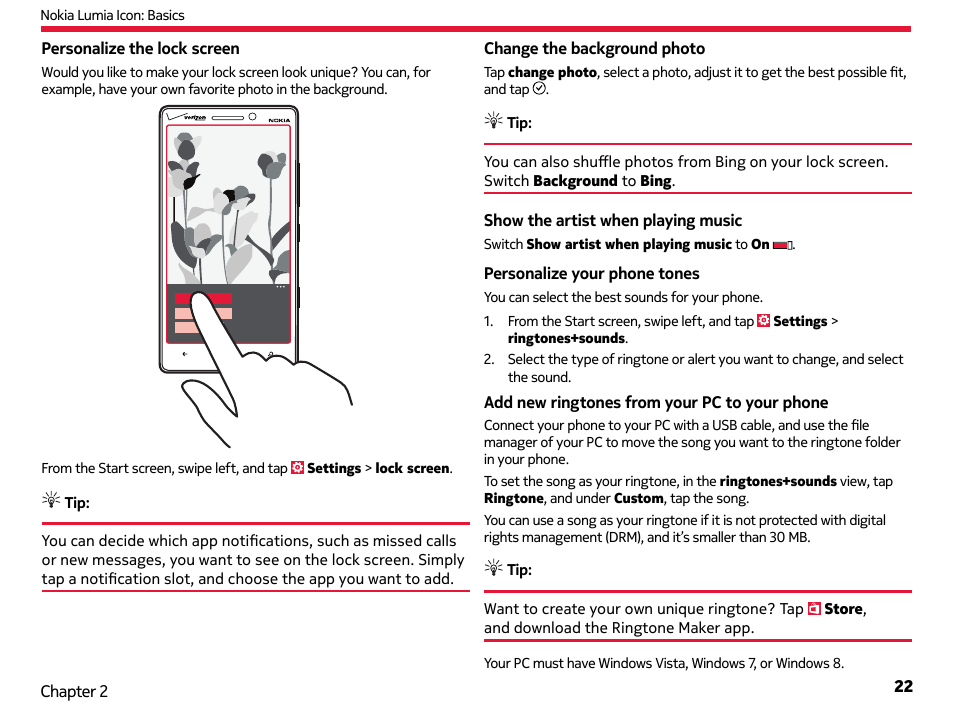 Nokia Lumia Icon User Manual | Page 22 / 102