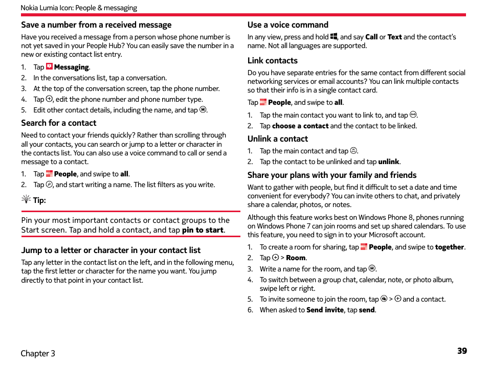 Nokia Lumia Icon User Manual | Page 39 / 102