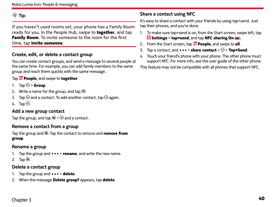Nokia Lumia Icon User Manual | Page 40 / 102