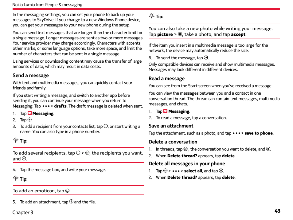 Nokia Lumia Icon User Manual | Page 43 / 102