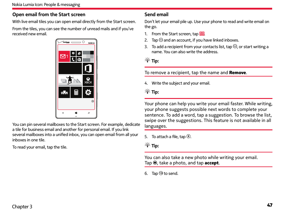 Nokia Lumia Icon User Manual | Page 47 / 102