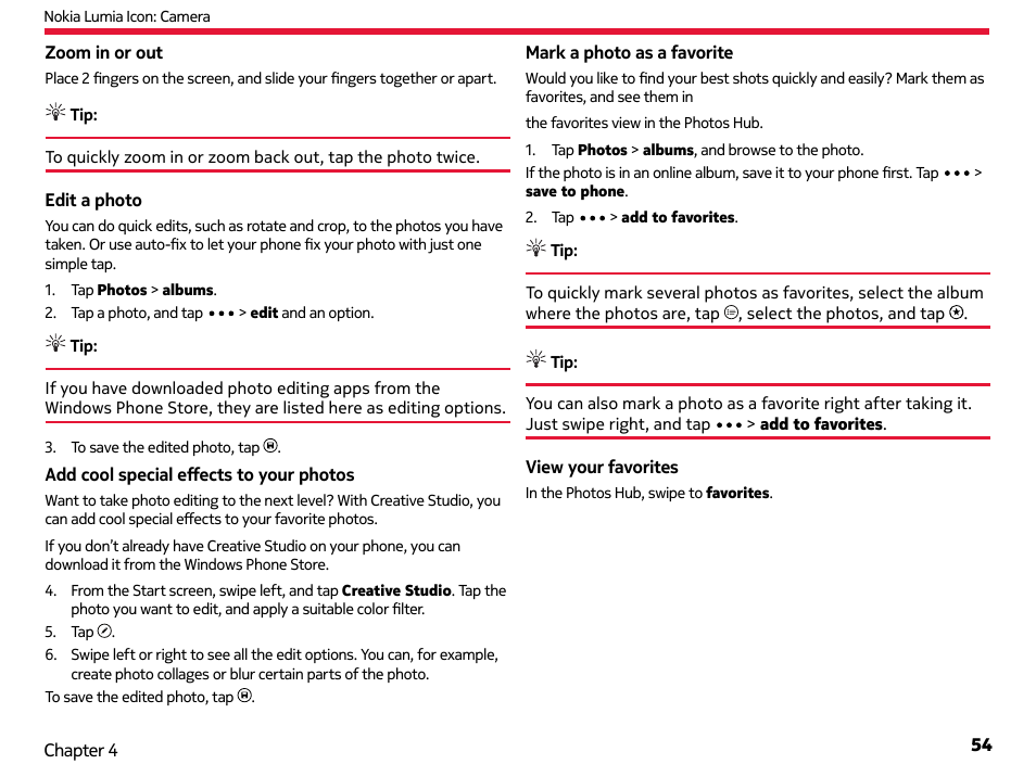 Nokia Lumia Icon User Manual | Page 54 / 102