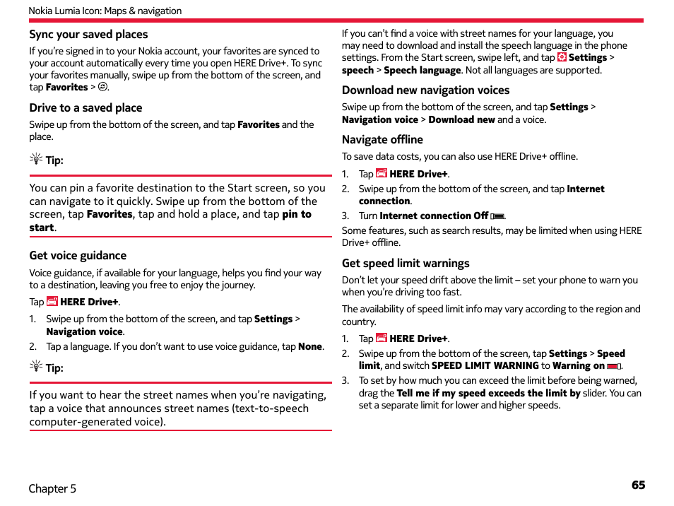 Nokia Lumia Icon User Manual | Page 65 / 102