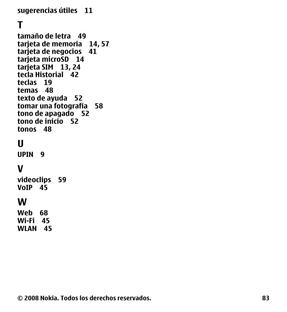 Nokia 7510 Supernova User Manual | Page 160 / 160