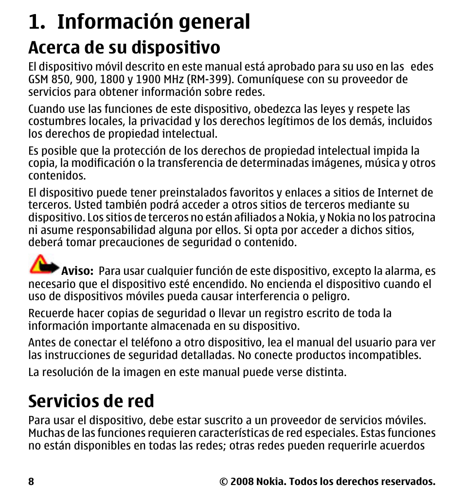 Información general, Acerca de su dispositivo, Servicios de red | Nokia 7510 Supernova User Manual | Page 85 / 160