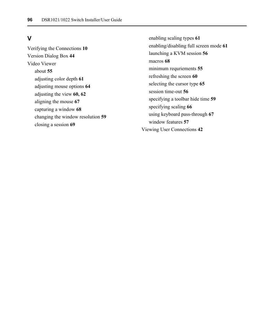 Avocent DSR1021 User Manual | Page 108 / 110