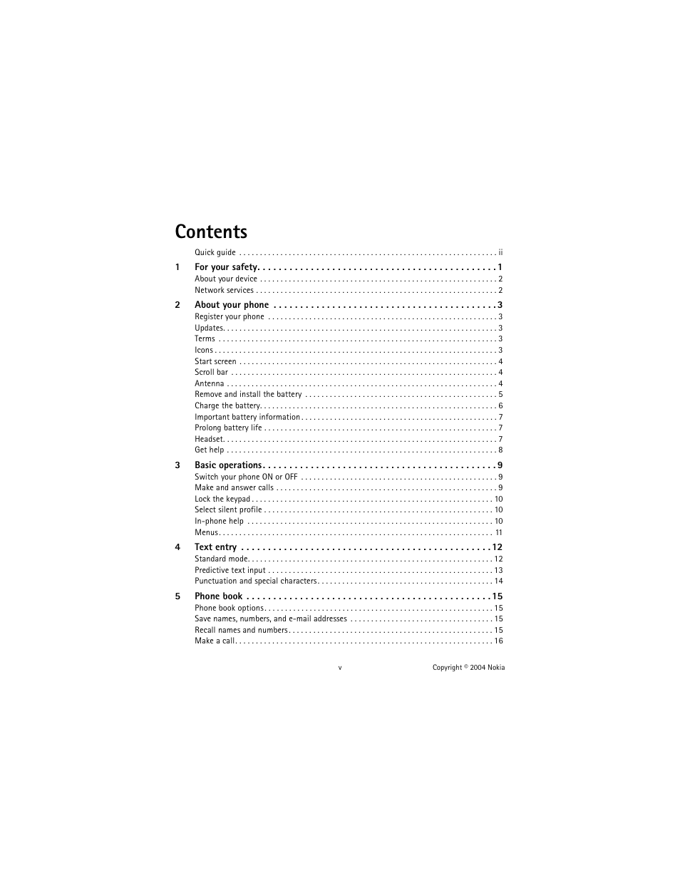 Nokia 1221 User Manual | Page 6 / 81