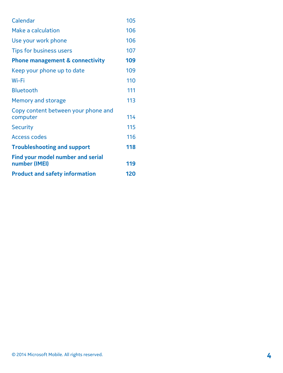 Nokia Lumia 1320 User Manual | Page 4 / 124