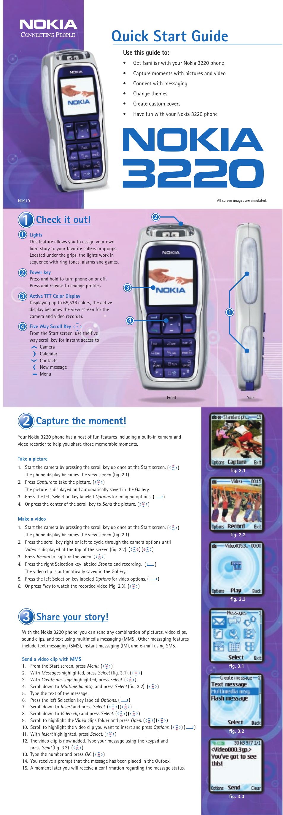 Nokia 3220 User Manual | 2 pages