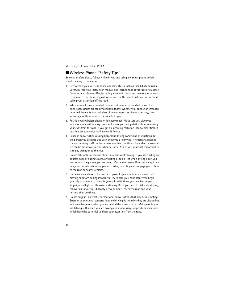 Wireless phone "safety tips | Nokia N76 User Manual | Page 13 / 157