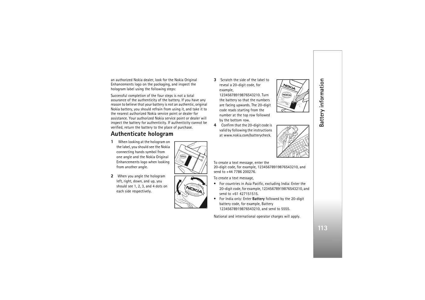 Authenticate hologram | Nokia N76 User Manual | Page 145 / 157
