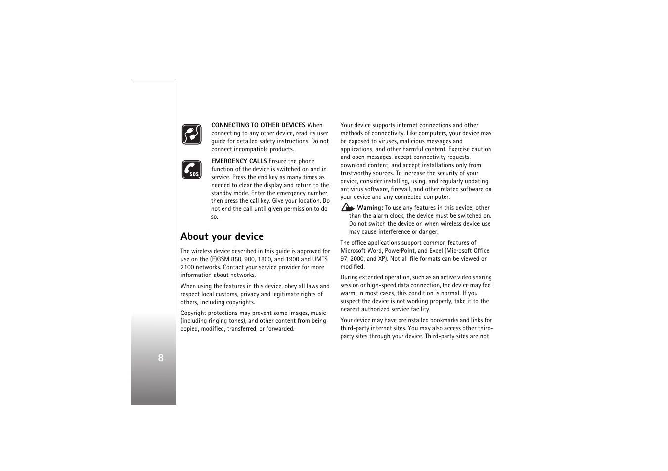 About your device | Nokia N76 User Manual | Page 40 / 157