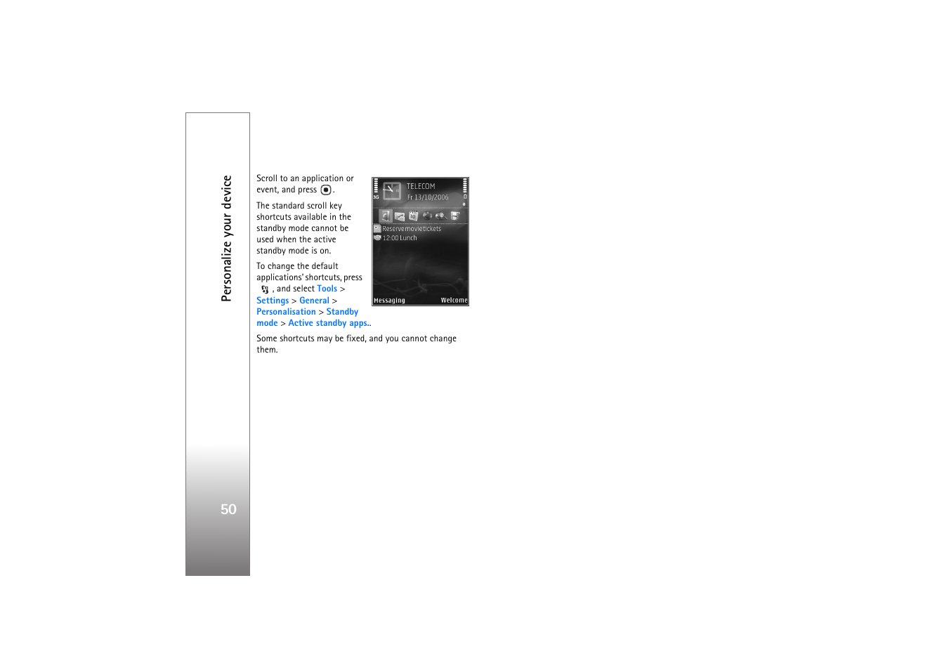 Personalize your device | Nokia N76 User Manual | Page 82 / 157