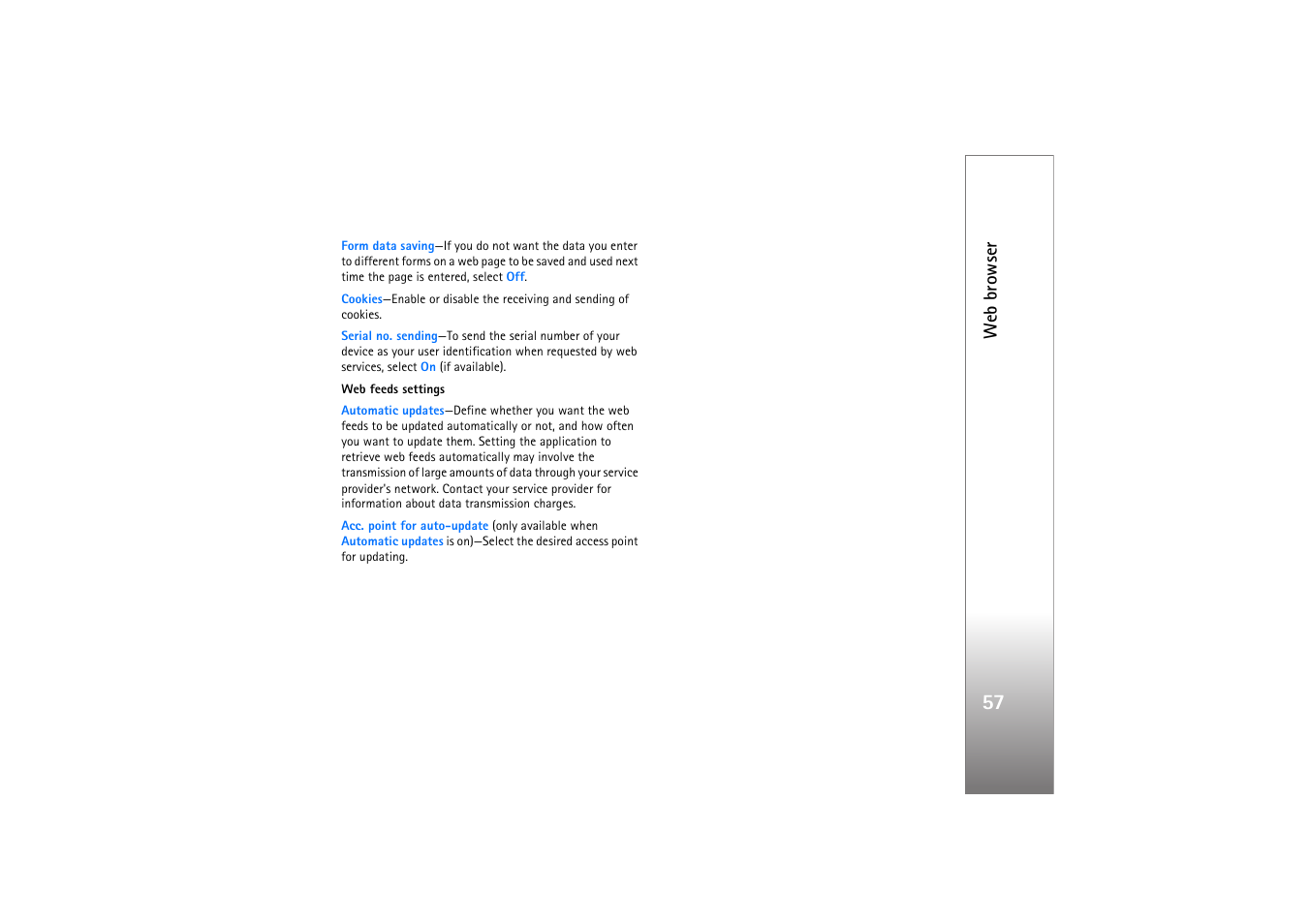 Web browser | Nokia N76 User Manual | Page 89 / 157