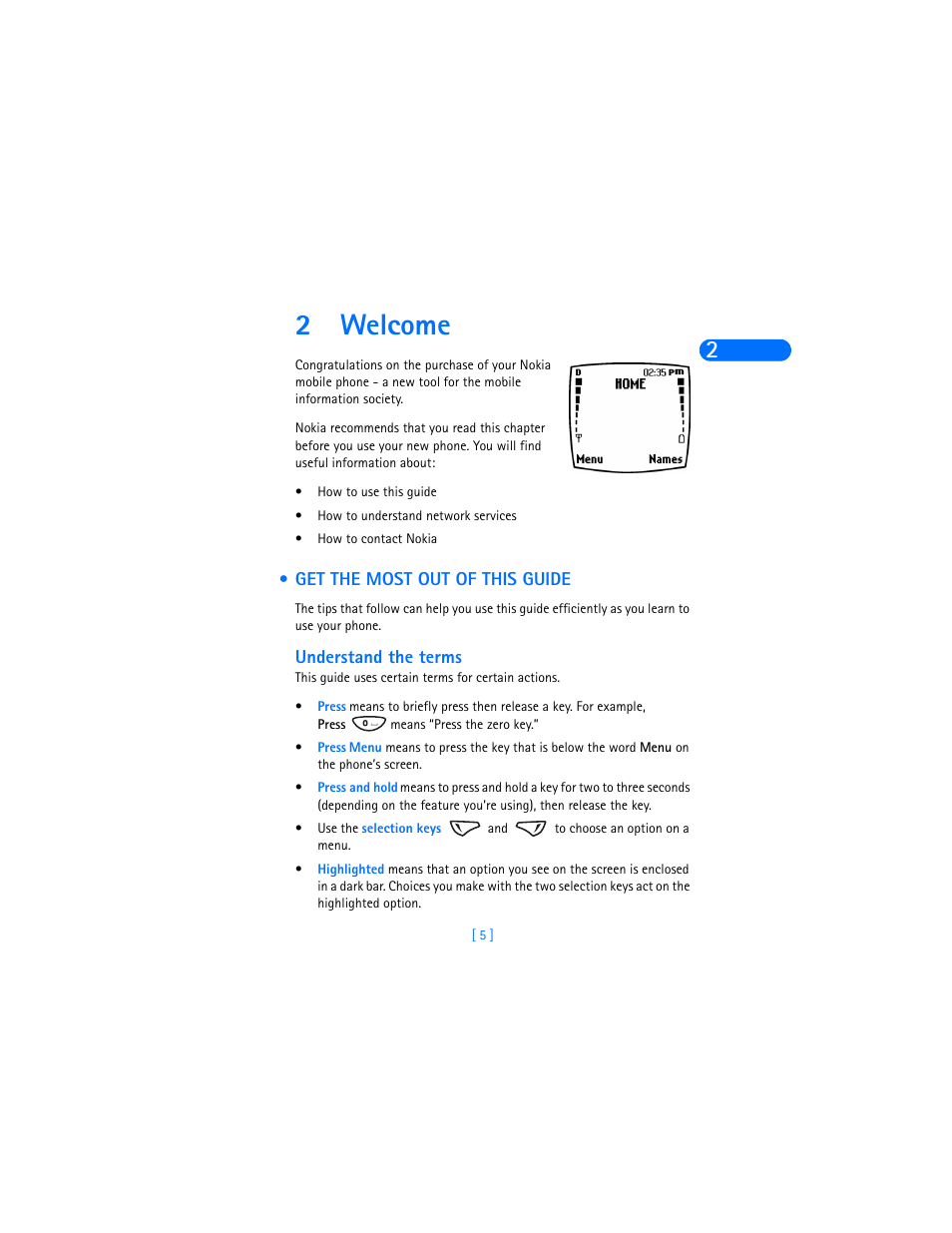2 welcome, Get the most out of this guide, Understand the terms | Welcome, 2welcome | Nokia 6385 User Manual | Page 11 / 194