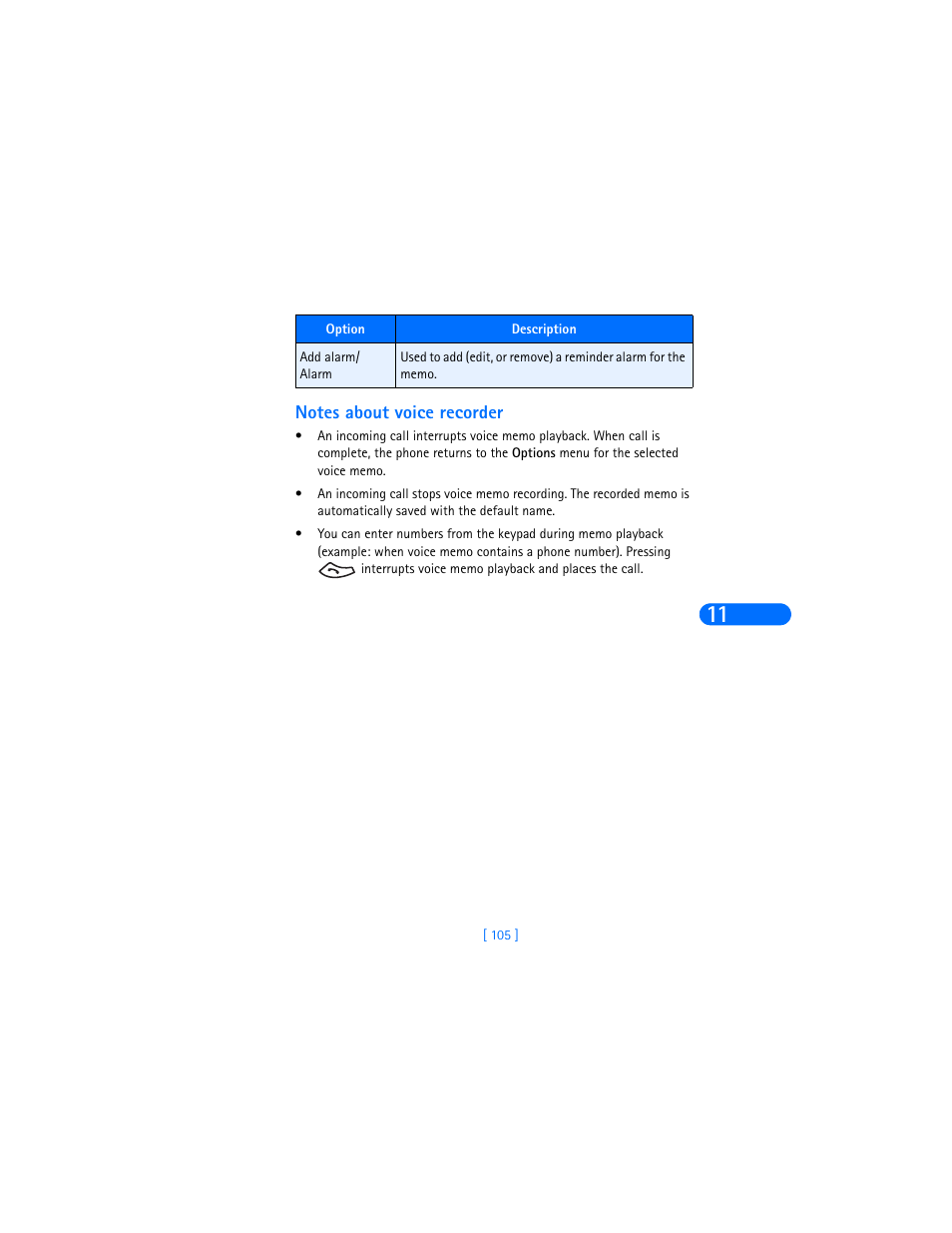 Notes about voice recorder | Nokia 6385 User Manual | Page 111 / 194